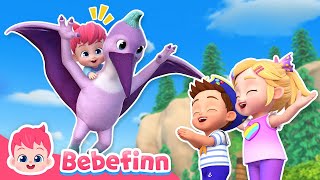 Let’s Fly With A New Dino Friend PteranodonㅣEP131ㅣBebefinn Nursery Rhymes and Kids Songs [upl. by Attenej]