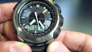 Titanium Casio Protrek Triple Sensor Solar Watch PRG510T7 [upl. by Anitsirhcairam]