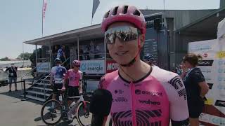 Neilson Powless  Interview at the start  Stage 3  Tour de Suisse 2023 [upl. by Eigriv535]