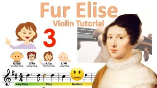 Fur Elise by Beethoven sheet music and easy violin tutorial [upl. by Dhu]