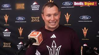 DevilsDigest TV Kenny Dillingham speaks on ASUs first practice following Camp Tontozona [upl. by Airamahs]