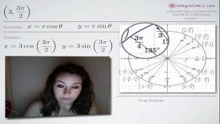 Converting Polar Coordinates Example 4 KristaKingMath [upl. by Felecia]