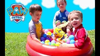 Paw Patrol Ball Pit Surprise Outdoor Fun Toy Review [upl. by Houlberg]