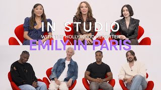 Emily in Paris Cast Spill the Tea on Season 5 Fave TV Love Triangles amp More [upl. by Zelde]