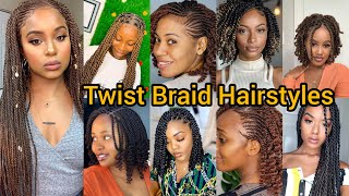 Beautiful Twist Braids  Passion Twist Hairstyles  Kinky Twist Braids  Senegalese Twist Hairstyles [upl. by Ibbed748]