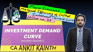 investment demand curve marginal efficiency of capital  irr economics lecture 37 macroeconomics [upl. by Keg]