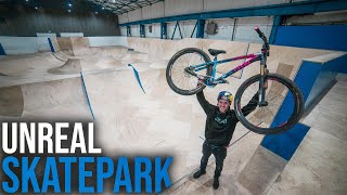 DIRT JUMP BIKE WITH PRO BMX RIDERS AT THIS UNREAL SKATEPARK [upl. by Direj858]