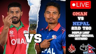 Live 2nd T20 NEPAL vs OMAN  NEP vs OMN T20 2024 [upl. by Arbba862]