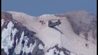 Chinook helicopter makes daring rescue on Mt Hood [upl. by Iron]