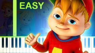 ALVINNN and The Chipmunks  EASY Piano Tutorial [upl. by Artenal]