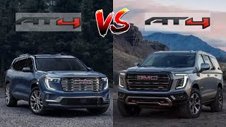 2025 GMC Yukon AT4 vs 2025 GMC Acadia AT4 Compared  Segment Battles MotorNation [upl. by Akeim936]