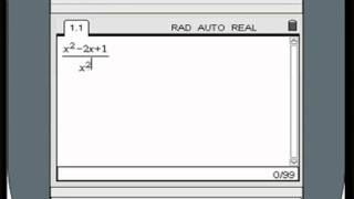 TINspire MiniTutorials Simplifying Rational Expressions [upl. by Creath]