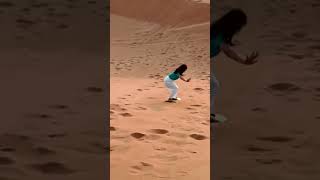 Dubai Desert Safari Sandboarding [upl. by Ragde]