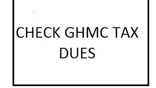 CHECK GHMC PROPERTY TAX DUES [upl. by Cosetta]