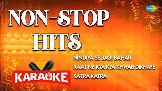 NonStop Karaoke Hits with Lyrics Nindiya Se Jagi Bahar  Katra Katra  Old Hindi Songs [upl. by Isdnyl]