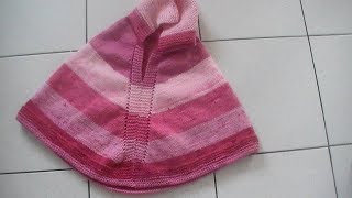 tuto 3 pancho avec capuche au tricot [upl. by Halyhs]