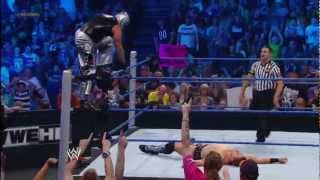 Rey Mysterio amp Sin Cara vs The Miz amp Cody Rhodes SmackDown September 7 2012 [upl. by Aicilat]