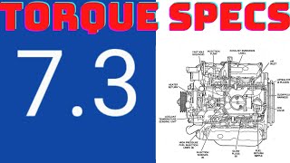 73 POWERSTROKE DIESEL TORQUE SPECS [upl. by Eldnik]