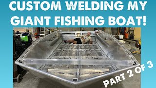 EXTRA WIDE 17 Custom Welded Boat Build  Part 2 of 3 [upl. by Intyre]