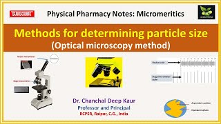 Methods for determining particle sizeOptical microscopy method [upl. by Nilreb725]