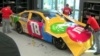 Incredible 2013 Kyle Busch MampMS NASCAR Wrap Time Lapse  How NASCAR cars are painted [upl. by Annekam]