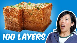 I Made A 100Layer Lasagna [upl. by Aihsilat152]