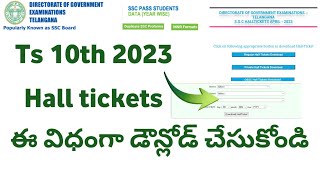 How To Download Ts SSC 10th Class Hall Tickets 2023  TS 10th Hall Ticket 2023 Download TS SSC [upl. by Acirretal]