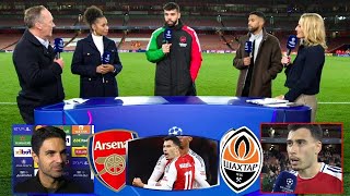 Arsenal vs Shakhtar 10 Mikel Arteta on Fire 🔥 Pundits react to Gunners Performance Reactions [upl. by Kaz]