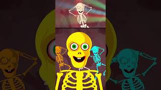 Ten Crazy Skeletons Dancing shorts halloween [upl. by Ahsatal480]