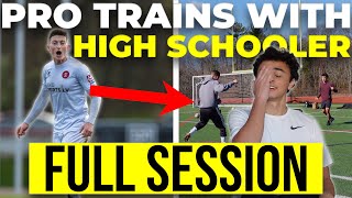 Pro Soccer Player Trains With High Schooler [upl. by Ttcos]