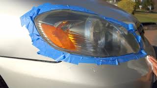 Headlight restoration Wet Sanding amp Clear Coat [upl. by Cly773]