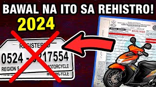 PAANO MAGPAREHISTRO NG MOTOR 2024 STEP BY STEP PROCESS BAWAL NA ANG LUMA AT WALANG PLAKA LTO 2024 [upl. by Sairahcaz]