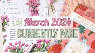 March 2024 Currently Page Plan With Me  Classic Happy Planner  New Kellofaplan Stickers [upl. by Michele]