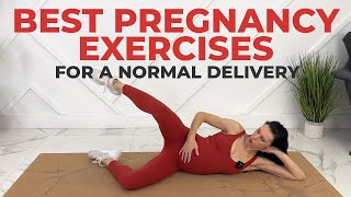 Pregnancy Exercises amp Stretches For Normal Delivery 30Min Pregnancy Workout [upl. by Elsbeth]