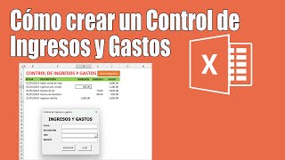 Cómo crear un control de ingresos y egresos en Excel [upl. by Corabelle]