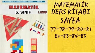 5SINIF MATEMATİK DERS KİTABI SAYFA 777879808182838485  5SINIF MATEMATİK 1KİTAP [upl. by Serolod681]