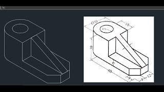 Autocad Isometric drawing 04 [upl. by Nnaecarg]