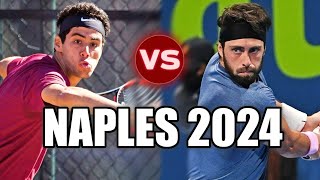 Nikoloz Basilashvili vs Aziz Dougaz NAPLES 2024 Highlights [upl. by Livvi]