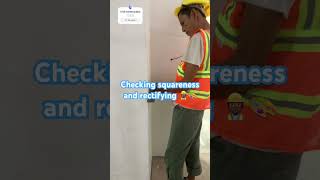 How to do rectification squareness and flatness drywall construction painting decoration shorts [upl. by Hercule591]