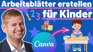 Mit Canva Arbeitsblätter für Kleinkinder erstellen 🧒👧 Schneiden Zahlen amp Buchstaben lernen [upl. by Dlonra]