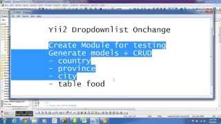 Yii2 Dropdownlist Onchange with No Extension [upl. by Allen34]