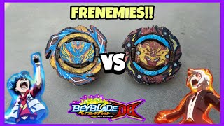 🗡️Savior Valkyrie vs Astral Spriggan🔥 Valt Aoi vs Shu Kurenai  Cardboard DB beyblade battle 🤩 [upl. by Hairu736]