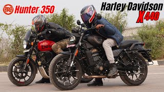 Harley Davidson X440 vs Royal Enfield Hunter 350 Drag Race [upl. by Omland]