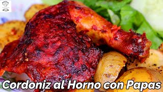 Codorniz con papas al Horno muy Jugosa [upl. by Lebiralc]