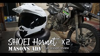 Shoei Hornet X2 One year review  Masons ADV [upl. by Eilzel]