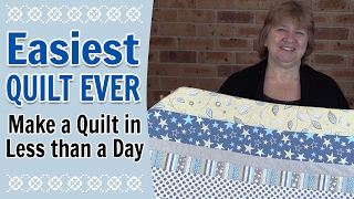 Quilting for Beginners  Easiest Quilt for Beginners Ever Quilting Tutorial [upl. by Suertemed]