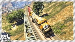 GTA 5 Real Life Mod 9  DRIVING TRAIN amp EPIC TRAIN DERAILMENT CRASH [upl. by Aniral]