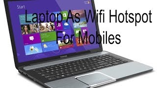 Create Laptop Wifi Hotspot For Mobile In VAIO [upl. by Assenat]