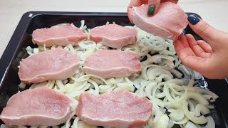 Das Fleisch auf die Zwiebel legen um zu bekommen leckeres Abendessen in 10 Minuten 540 [upl. by Sel749]