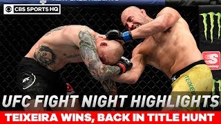 UFC Fight Night highlights Teixeira brutalizes Smith in dominant TKO victor  CBS Sports HQ [upl. by Nakah]